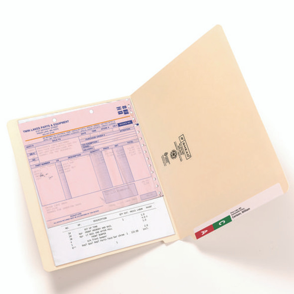 Heavyweight Manila End Tab Folders, 9.5" High Front, Straight Tabs, Letter Size, 0.75" Expansion, Manila, 100/Box