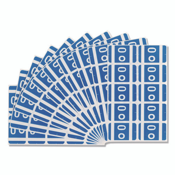 AlphaZ Color-Coded Second Letter Alphabetical Labels, O, 1 x 1.63, Dark Blue, 10/Sheet, 10 Sheets/Pack