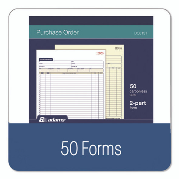 Multipart Purchase Order Pad, Two-Part Carbonless, 8.38 x 10.19, 50 Forms Total