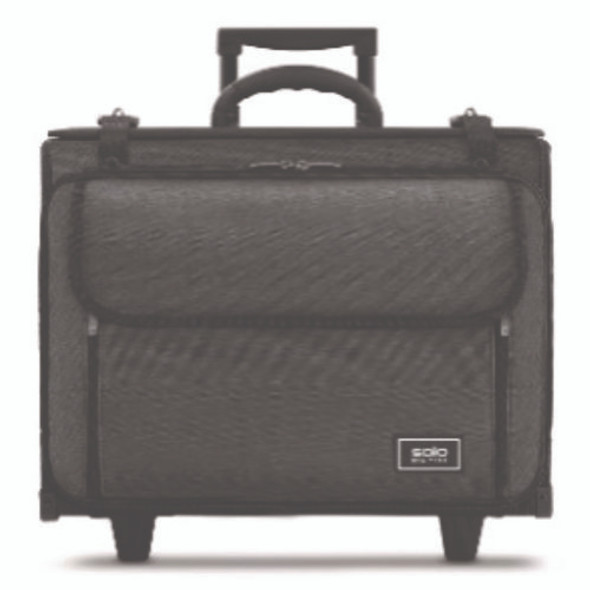 Morgan Recycled Rolling Catalog Case, Fits Devices Up to 17.3", 18.13 x 7.13 x 13.5, Black/Gray