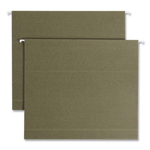 Box Bottom Hanging File Folders, 2" Capacity, Letter Size, Standard Green, 25/Box