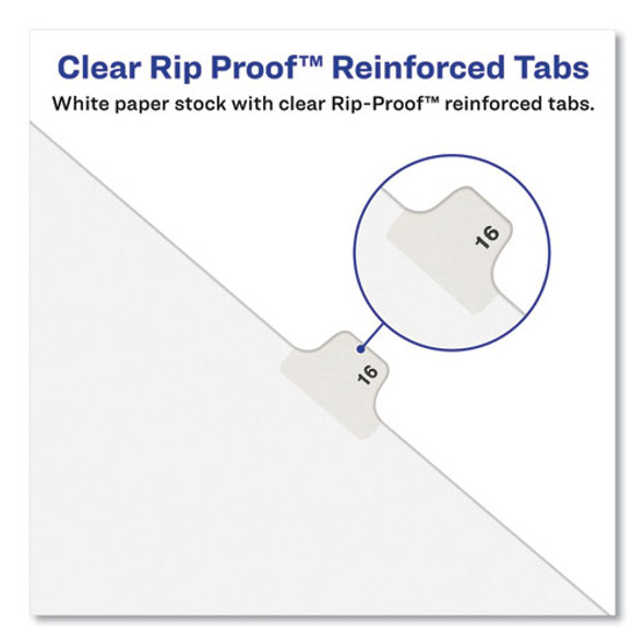 Avery-Style Preprinted Legal Bottom Tab Divider, 26-Tab, Exhibit I, 11 x 8.5, White, 25/PK