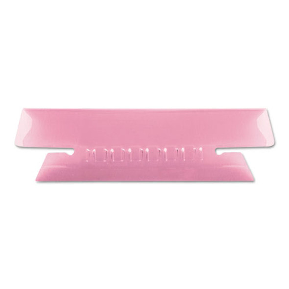 Transparent Colored Tabs For Hanging File Folders, 1/3-Cut, Pink, 3.5" Wide, 25/Pack