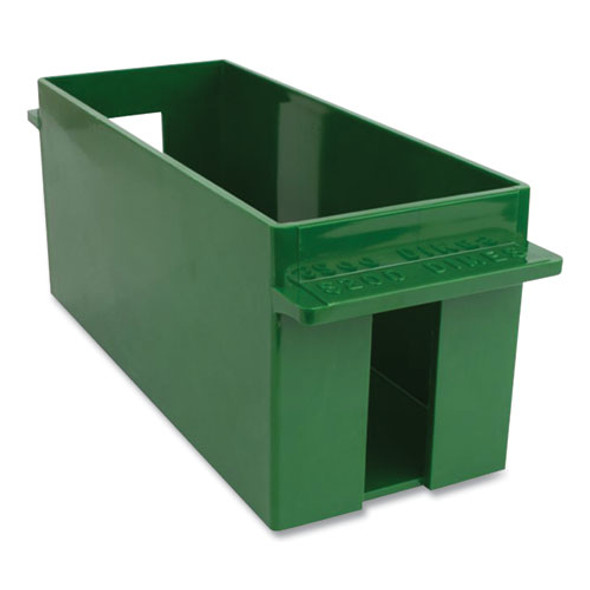 Extra-Capacity Coin Tray, Dimes, 1 Compartment, Denomination and Capacity Etched On Side, 10.5 x 4.75 x 5, Plastic, Green