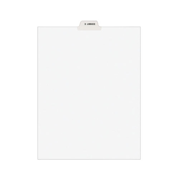 Avery-Style Preprinted Legal Bottom Tab Divider, 26-Tab, Exhibit C, 11 x 8.5, White, 25/PK