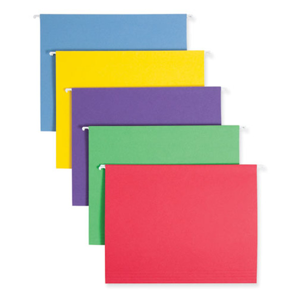 Color Hanging Folders with 1/3 Cut Tabs, Letter Size, 1/3-Cut Tabs, Assorted Colors, 25/Box