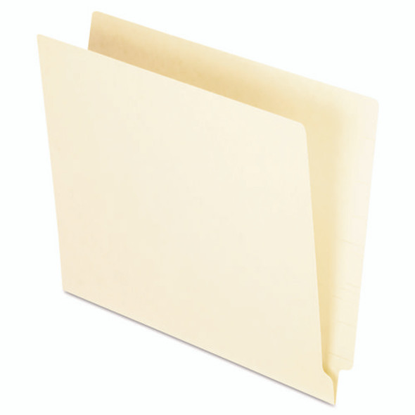 Manila End Tab Folders, 9.5" High Front, Straight 1-Ply Tabs, Letter Size, Manila, 100/Box