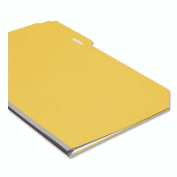 Expanding Recycled Heavy Pressboard Folders, 1/3-Cut Tabs: Assorted, Legal Size, 1" Expansion, Yellow, 25/Box