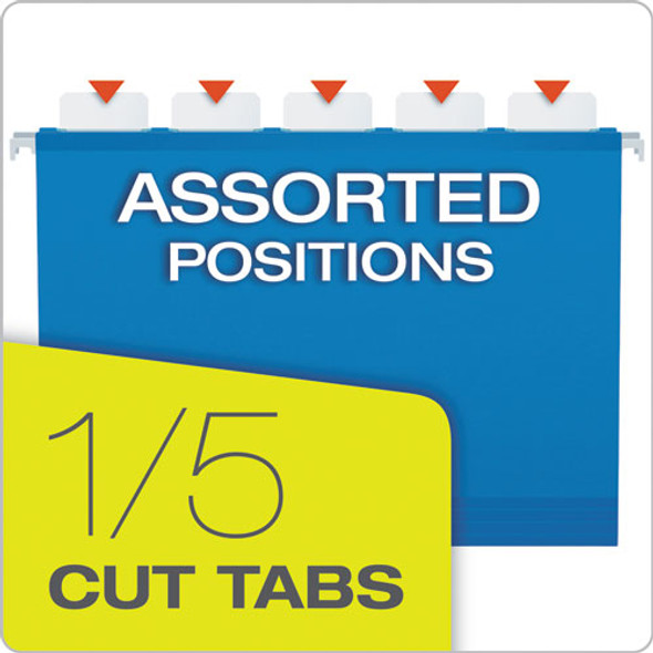 SureHook Hanging Folders, Legal Size, 1/5-Cut Tabs, Assorted Colors, 20/Box