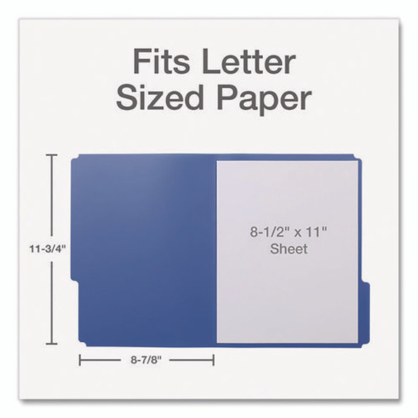 Colorful Poly File Folders, 1/3-Cut Tabs: Assorted, Letter Size, Assorted Colors, 24/Pack