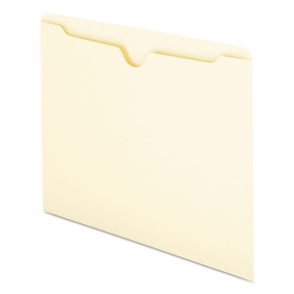 Manila File Jackets, 1-Ply Straight Tab, Letter Size, Manila, 100/Box