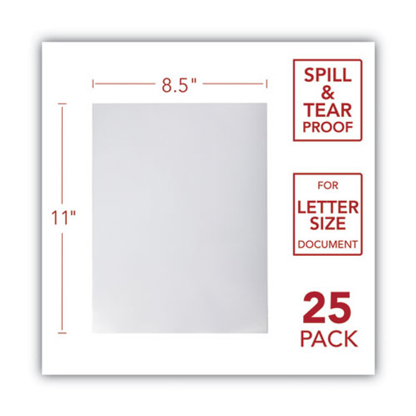 Design View Poly Presentation Covers for Binding Systems, Clear Lined, 11 x 8.5, Unpunched, 25/Pack