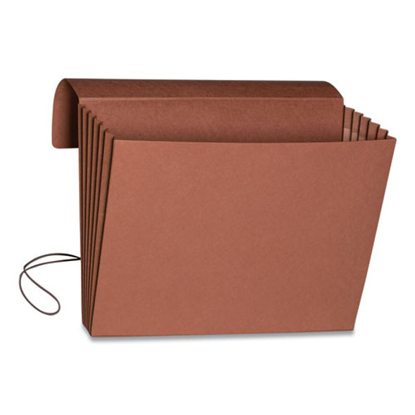 Extra-Wide Expanding Wallets with Elastic Cord, 5.25" Expansion, 1 Section, Elastic Cord Closure, Letter Size, Redrope Extra-Wide Expanding Wallets with Elastic Cord, 5.25" Expansion, 1 Section, Elastic Cord Closure, Letter Size, Redrope