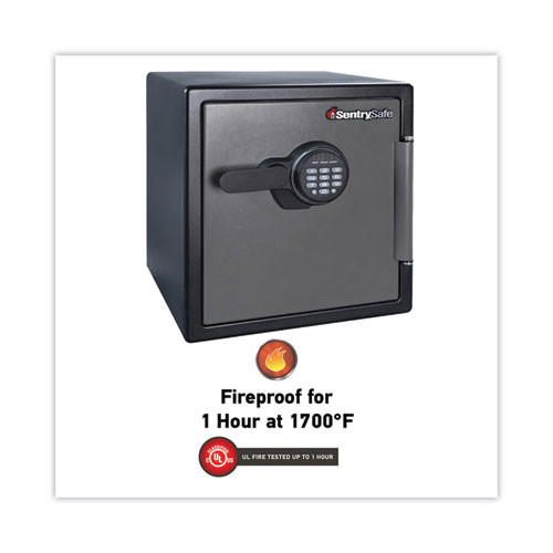 Fire-Safe with Digital Keypad Access, 1.23 cu ft, 16.38w x 19.38d x 17.88h, Gunmetal