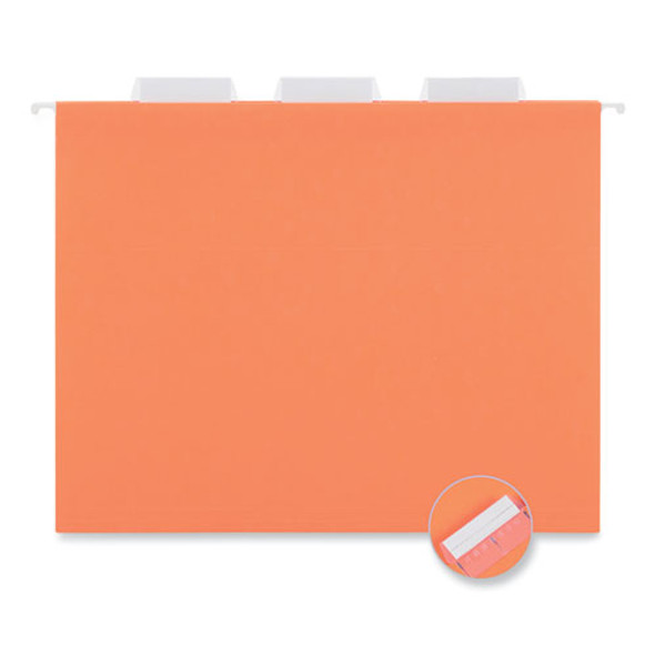 Deluxe Bright Color Hanging File Folders, Letter Size, 1/5-Cut Tabs, Assorted Colors, 25/Box