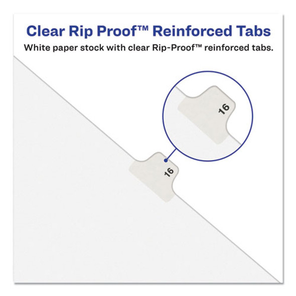 Avery-Style Preprinted Legal Bottom Tab Dividers, 26-Tab, Exhibit O, 11 x 8.5, White, 25/Pack