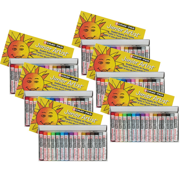 Cray-Pas Junior Artist Oil Pastels, Assorted Colors, 16 Per Set, 6 Sets Cray-Pas Junior Artist Oil Pastels, Assorted Colors, 16 Per Set, 6 Sets