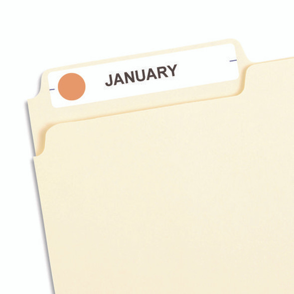 Handwrite Only Self-Adhesive Removable Round Color-Coding Labels, 0.5" dia, Neon Orange, 60/Sheet, 14 Sheets/Pack, (5062)