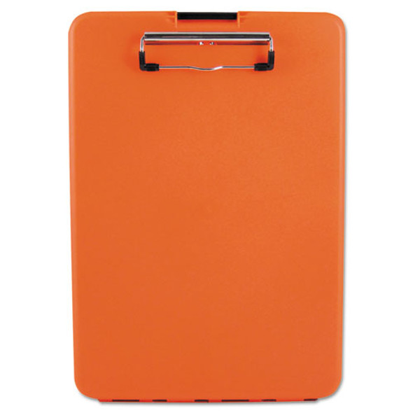 SlimMate Storage Clipboard, 0.5" Clip Capacity, Holds 8.5 x 11 Sheets, Hi-Vis Orange