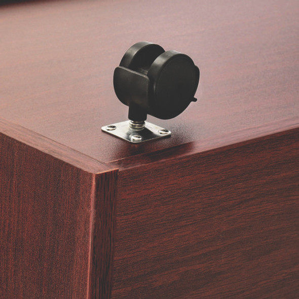 20-Slot Mobile Rolling Wood Blueprint Storage Cabinet Roll File Large Document Organizer, 15.25 x 13.25 x 24.75, Mahogany