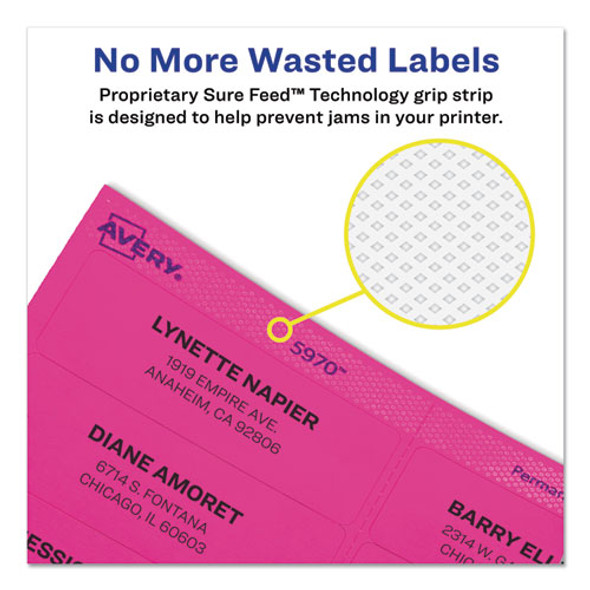 High-Visibility ID Labels, Laser Printers, 2.25" dia, Assorted, 12/Sheet, 15 Sheets/Pack