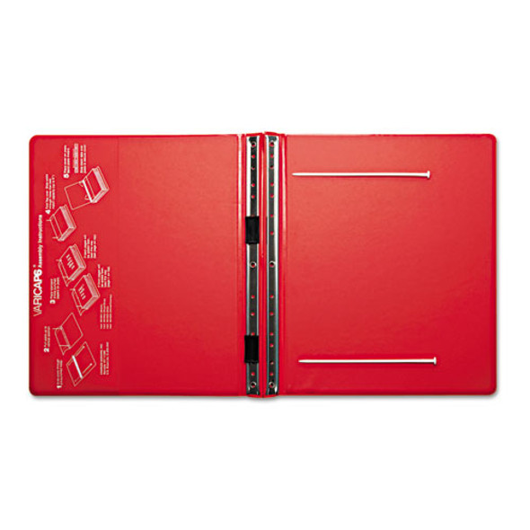 VariCap Expandable Binder, 2 Posts, 6" Capacity, 11 x 8.5, Red