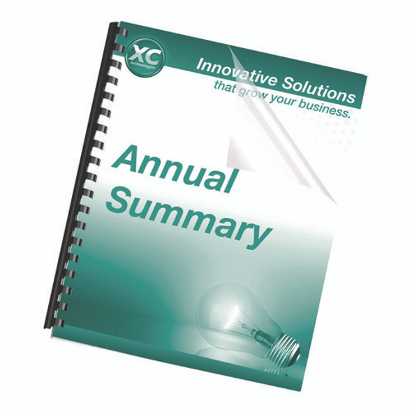 Crystals Transparent Presentation Covers for Binding Systems, Unpunched, Clear, with Square Corners, 11 x 8.5, 25/Pack