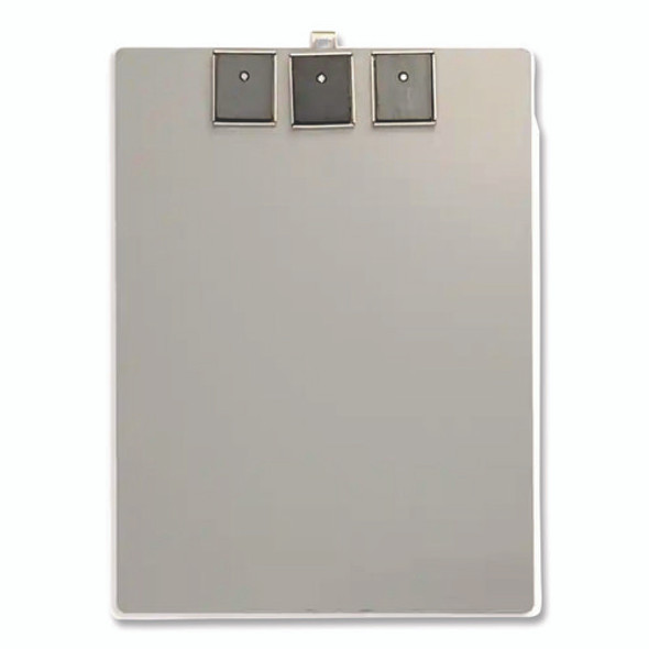 Officemate Aluminum Magnetic Clipboard, 1.5" Clip Capacity, Holds 8 x 11 Sheets, Gray