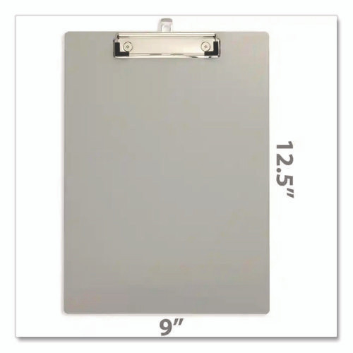 Officemate Aluminum Magnetic Clipboard, 1.5" Clip Capacity, Holds 8 x 11 Sheets, Gray