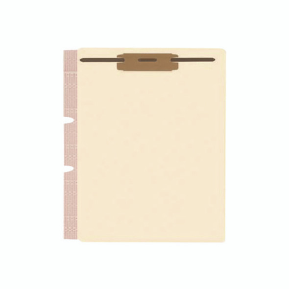Card Stock Classification Folder Divider, 2 Fasteners, Letter Size, Manila, 100/Box