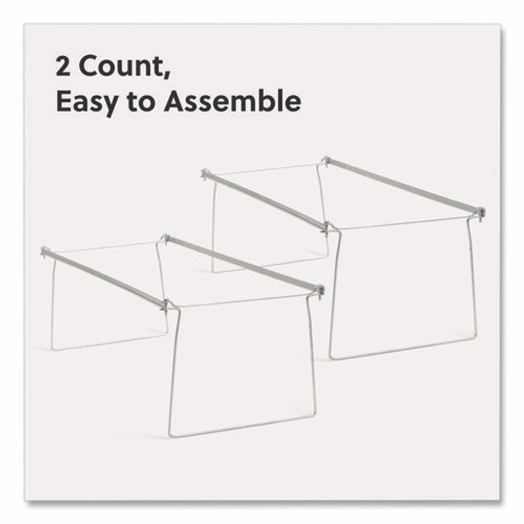 Steel Hanging Folder Drawer Frame, 1 Section, Letter Size, 23" to 27" Long, Gray, 2/Pack
