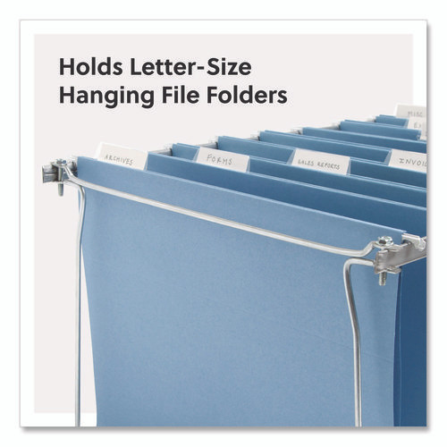 Steel Hanging Folder Drawer Frame, 1 Section, Letter Size, 23" to 27" Long, Gray, 2/Pack