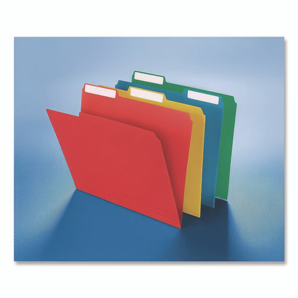 Heavyweight Plastic File Folders, 1/3-Cut Tabs: Assorted, Letter Size, Assorted Colors, 24/Pack