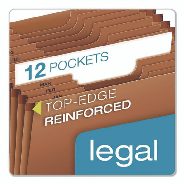 Heavy-Duty Open-Top Expanding Stadium File, 12 Sections, 1/3-Cut Tabs, Legal Size, Redrope Heavy-Duty Open-Top Expanding Stadium File, 12 Sections, 1/3-Cut Tabs, Legal Size, Redrope