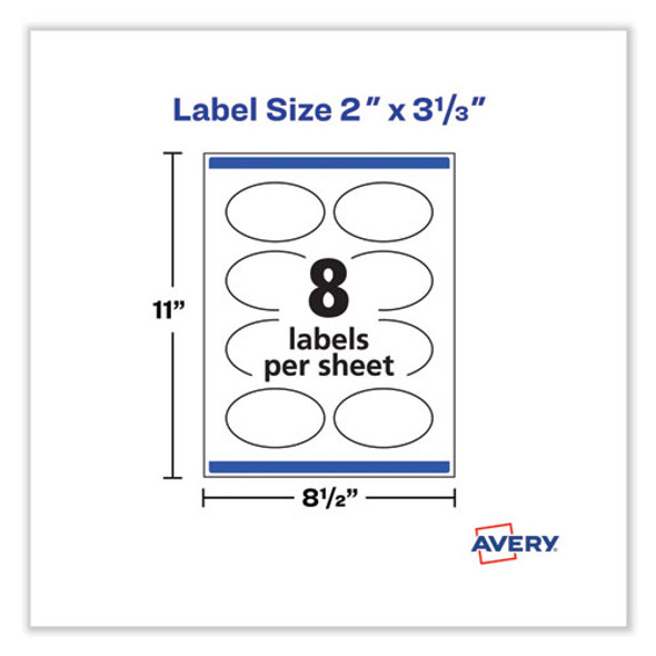 Laser/Inkjet Media Labels, Inkjet/Laser Printers, 2 x 3.3, White, 8 Labels/Sheet, 25 Sheets/Pack