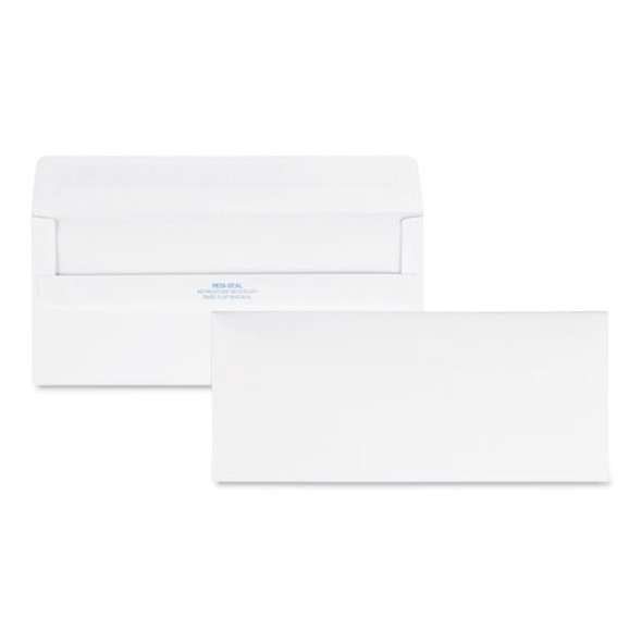 Redi-Seal Envelope, #10, Commercial Flap, Redi-Seal Adhesive Closure, 4.13 x 9.5, White, 500/Box