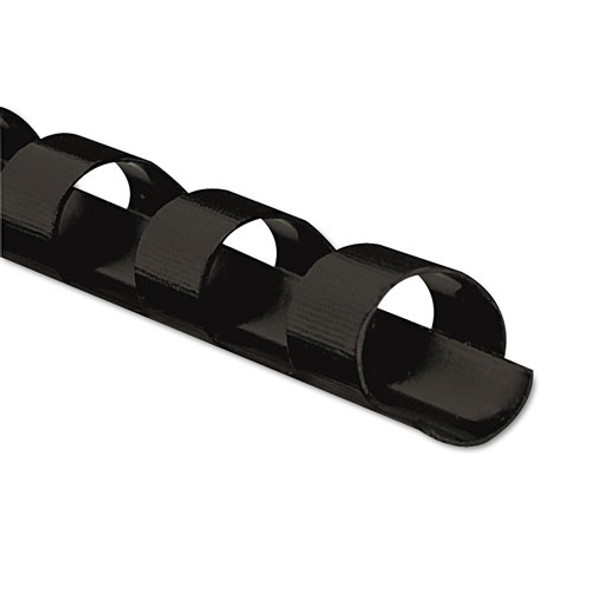 Plastic Comb Bindings, 5/16" Diameter, 40 Sheet Capacity, Black, 25/Pack
