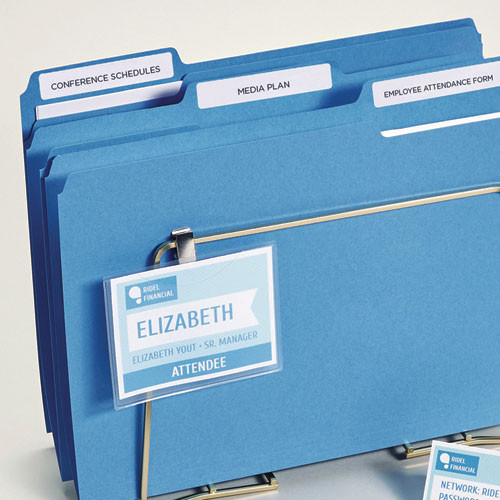 EcoFriendly Permanent File Folder Labels, 0.66 x 3.44, White, 30/Sheet, 50 Sheets/Pack