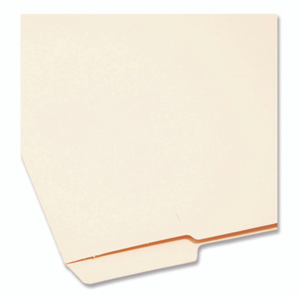 Heavyweight Manila End Tab Folders, 9" High Front, 1/3-Cut Tabs: Bottom, Letter Size, 0.75" Expansion, Manila, 100/Box