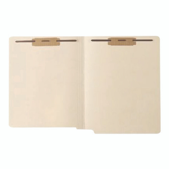 Heavy-Duty End Tab File Folder, 0.75" Expansion, 2 Fasteners, Letter Size, Manila Exterior, 50/Box