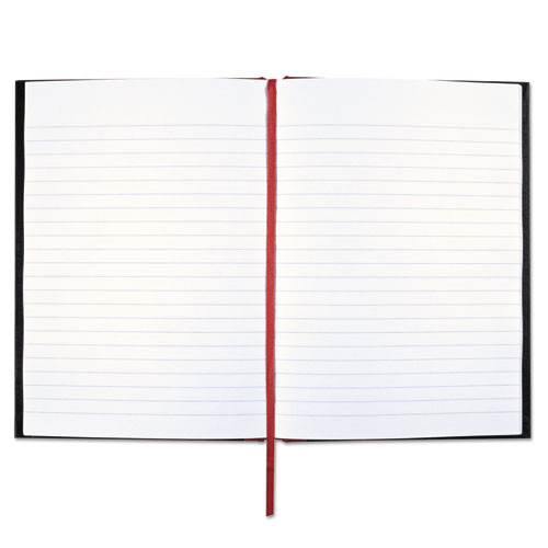 Hardcover Casebound Notebooks, SCRIBZEE Compatible, 1-Subject, Wide/Legal Rule, Black/Red Cover, (96) 8.25 x 5.63 Sheets