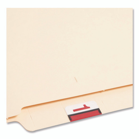 Numerical End Tab File Folder Labels, 1, 1 x 1.25, White, 500/Roll