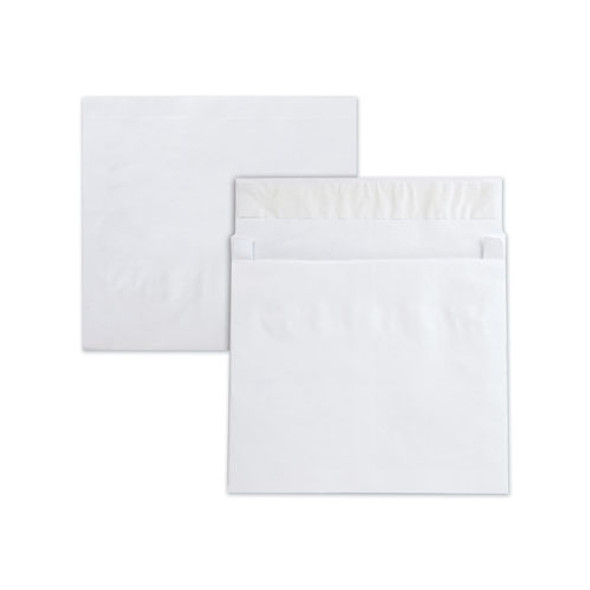 Lightweight 14 lb Tyvek Open End 2" Expansion Mailers, #13 1/2, Square Flap, Redi-Strip Closure, 10 x 13, White, 25/Box