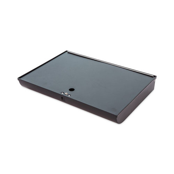 Plastic Currency and Coin Tray, Coin/Cash, 10 Compartments, 16 x 11.25 x 2.25, Black