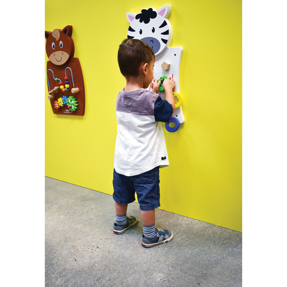 Zebra Activity Wall Panel - Toddler Activity Center Zebra Activity Wall Panel - Toddler Activity Center
