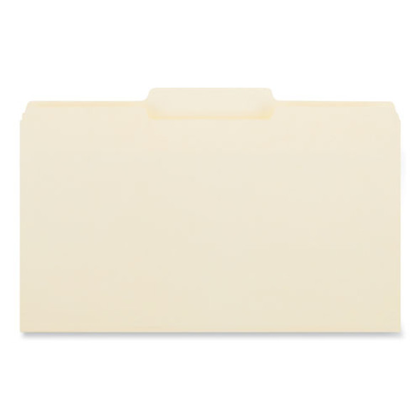 Top Tab File Folders, 1/3-Cut Tabs: Center Position, Legal Size, 0.75" Expansion, Manila, 100/Box