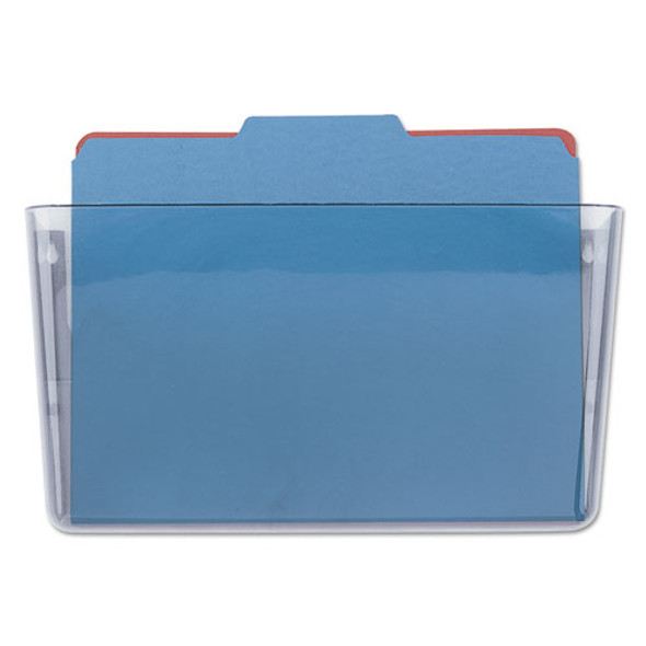 Wall Files, Letter Size, 13" x 4" x 7", Clear