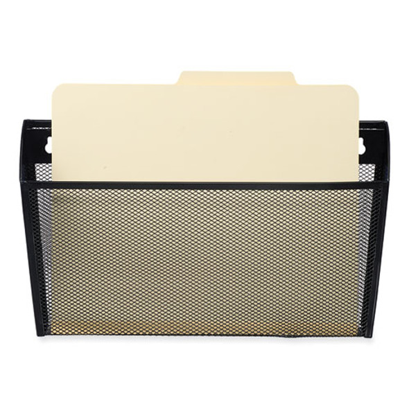 Metal Mesh Wall File, Letter Size, 14" x 3.1" x 8.2", Black