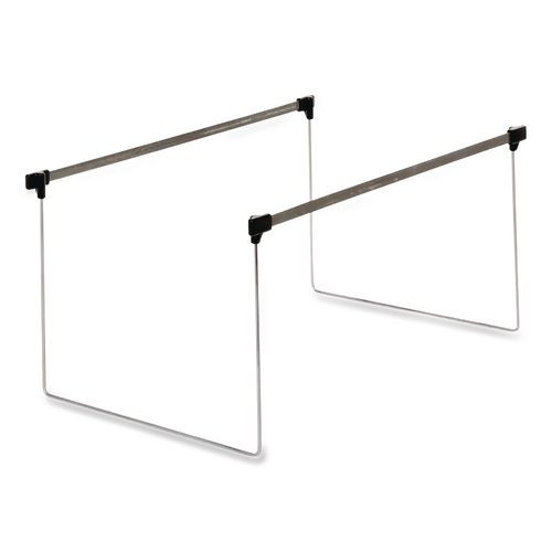 Letter Size Adjustable Hanging File Folder Frame, 14" to 18" Long, Gray/Silver, 2/Box