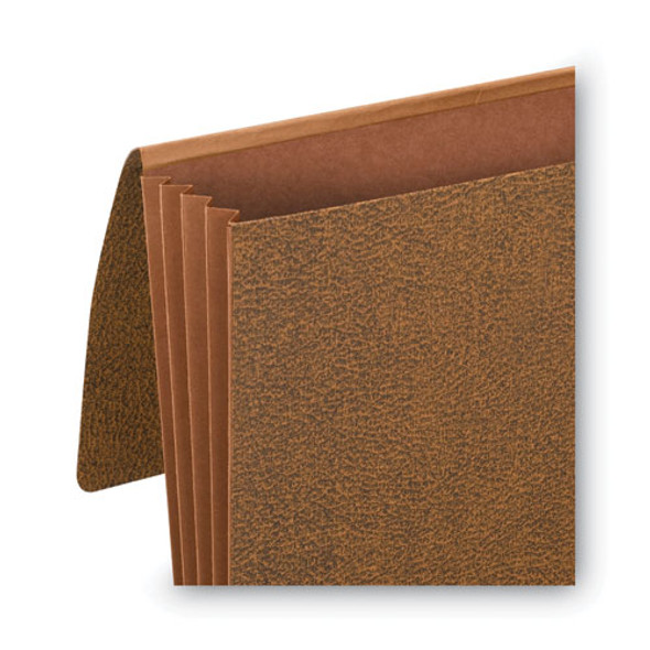 Classic Expanding Wallets, 3.5" Expansion, 1 Section, Elastic Cord Closure, Legal Size, Redrope